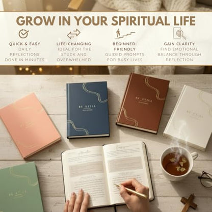 Daily Prayer Journal with Prompts | 90-Day Guided Devotional & Scripture Reflection | Bible Study and Spiritual Growth Tracker | Undated Faith Planner, 5.5x8" - Mauve Pink - color: Pink