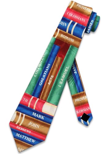 Books of the Bible Ties Mens Religious Necktie Christian Tie Chuck Neckties