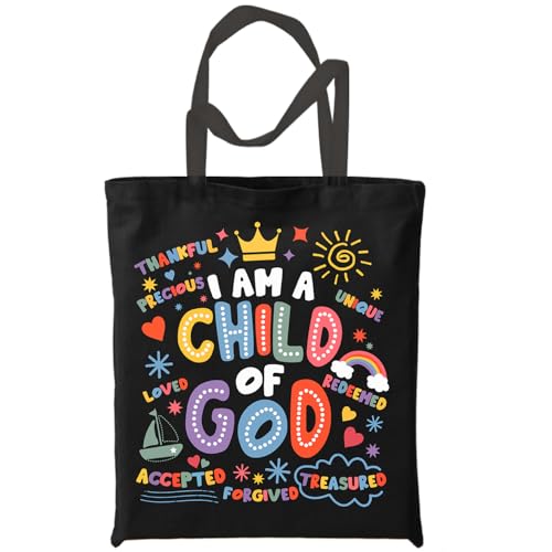 Chicimln Christian Goose Tote Bag, off to Praise the Lord Bible Verse Canvas Tote Bags - color: Black 02
