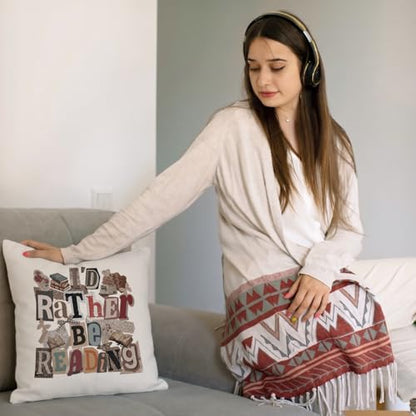 QIYUHOY Retro Patchwork Book Lover Throw Pillow Covers, 18x18 Inch - color: 001-motivational