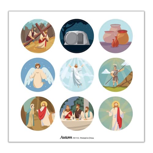 All About Easter Learning Card, Sunday School Activities with Stickers, 8.5” X 11” (Pack of 2)