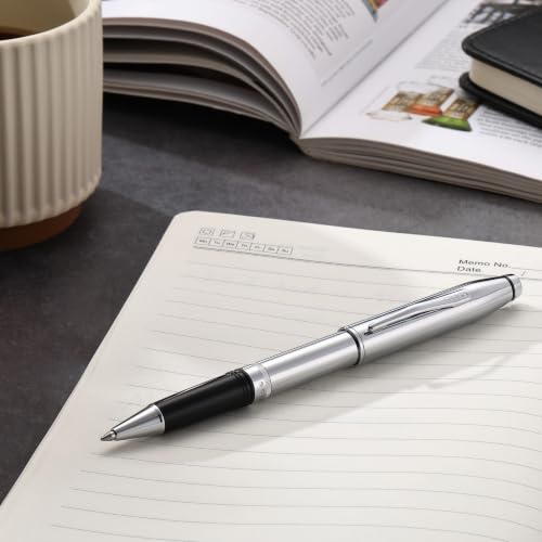 Cross Foundry Polished Chrome Rollerball Pen, Medium Point, Black Ink - color: Polished Chrome