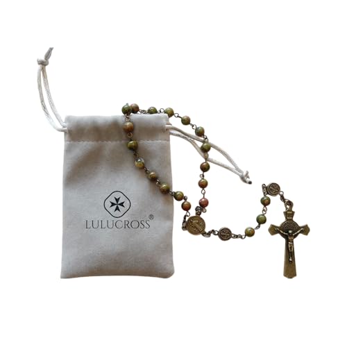 6cm Black Gallstone Rosary Catholic Rosary For Car Hanging Prayer - color: Bronze