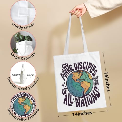 Tote Bag，Canvas Tote, Reusable Grocery Shopping Bag Aesthetic Shoulder Bag for Work, Beach, Camping 03 - color: Allnations