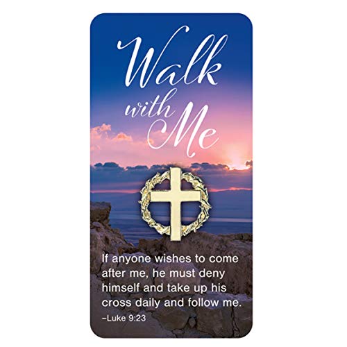 Needzo Walk With Me Easter and Lent Crown of Thorns Lapel Pin with Card, 7/8 Inch