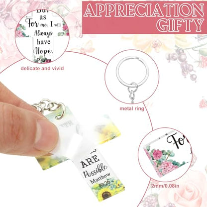Remuuly Christmas Christian Gift Mini Bible Keychain Bulk - color: Cross