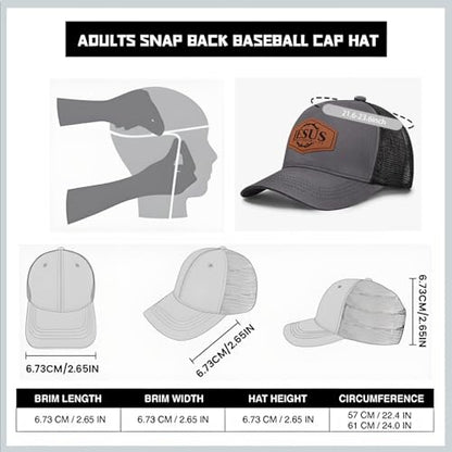 Christian Jesus Cross Trucker Hat Faith Hats for Men Women Religious Gifts - color: C-gray