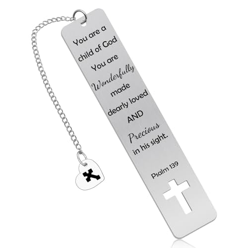 Baptism Gifts for Girl Boys Bookmarks Catholic Christening Gift First Communion Gifts for Girl Boy Inspirational Confirmation Bookmarks Christian Bookmark for Teens Kids Baby Shower Party Gift - color: Bible Verse Metal Bookmark 07
