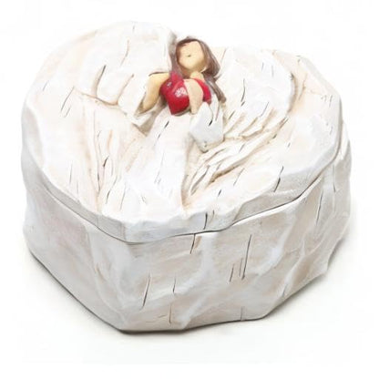 Hodao Angel Jewelry Box, Heart-Shaped Keepsake, Love You Gift for Women - color: Red Heart Angel-love You