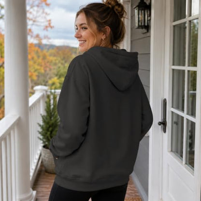 Wrenpies Christian Faith Hoodie for Women Jesus God Religious Bible Verse Hoodies Cross Pray Wait Trust Graphic Sweatshirt - color: Deep Gray, size: X-Large