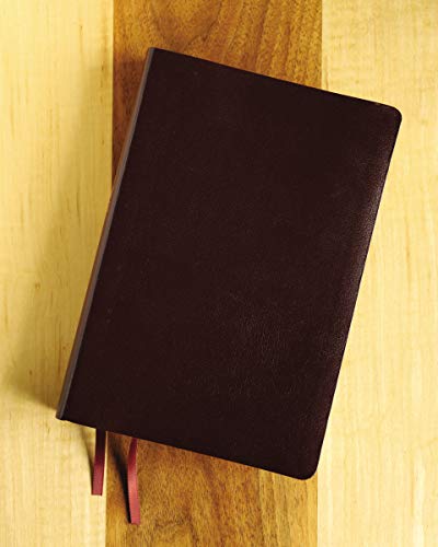 NIV, Reference Bible, Giant Print, Bonded Leather, Burgundy, Red Letter, Thumb Indexed, Comfort Print