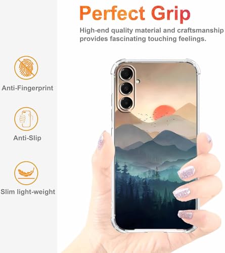Mountain and Sunrise Case for Samsung Galaxy A17,Natural Scenery Painting,Unique Soft TPU Bumper Case,SA17 - color: Mountain and Sunrise, size: Samsung Galaxy A17