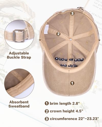 Christian Jesus Hats for Men, Adjustable Denim Cotton Faith Blessed Baseball Cap for Women - color: Khaki-god is Good