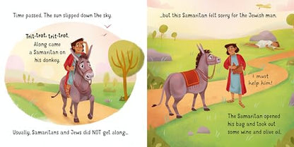 The Good Samaritan: A Religious Children’s Board Book of the Bible Story with Charming Illustrations, Simple Text, and QR Code for Audio Reading (Little Board Books)