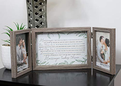 Dicksons Marriage Takes Three Green Foliage Double 6.5 x 19 MDF Wall or Tabletop Picture Photo Frame