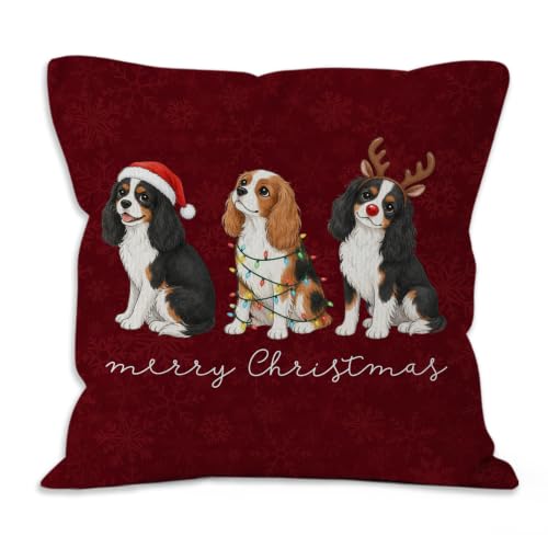 Cavalier King Charles Spaniel Throw Pillow Covers 18x18 Home Decor - color: Cavalier King Charles Spaniel