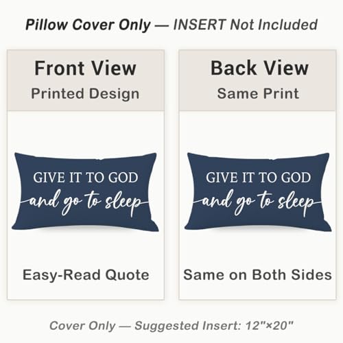 Decorative Throw Pillow Covers 12x20 Inch Set of 2 – Blue - color: Blue