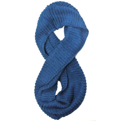 Wrapables Thick Knitted Winter Warm Infinity Scarf - color: Blue