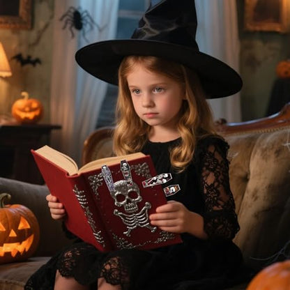 Gothic Skeleton Magnetic Bookmarks, Coffin Book Marks for Halloween - style: Coffin Skeleton