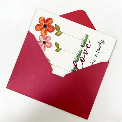 Adoption Day Card, Happy Adoption Day Card, Adoption Congratulations Card for Adoptive Parents, Family Greeting Card, Printed Message Inside, with Red Envelope and Gold Seal Sticker - color: BT-467