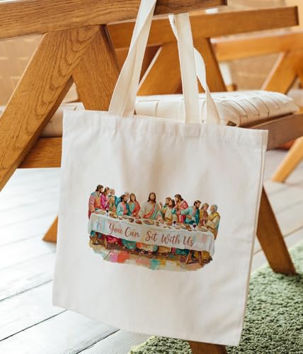 Christian Jesus Inspirational Canvas Tote Bag for Church Baptism - color: Jesus5