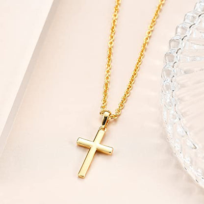 Baptism Cross Necklace for Women,First Communion Cross Necklaces Jewelry Gifts for Women - color: Dainty G Cross
