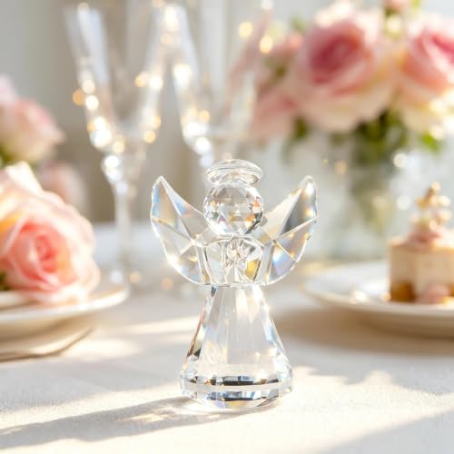 3'' Crystal Guardian Angel Figurine Gift For Women Christmas Angel Statue - style: Clear Angel