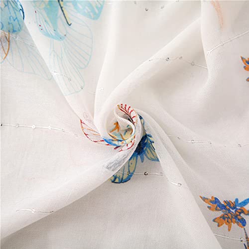 Yeieeo Boho Scarf for Women Lightweight Floral Printed Scarf Fall Winter Fashion Fringed Shawl - color: Floral 32