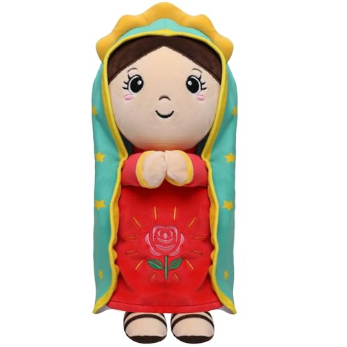 Lady of Guadalupe Doll Plush - Virgin Mary Stuffed Doll Catholic Baby Gifts Religious Toys Baptism Christian Sunday School Religious Gift for Baby Kids Adults Prayer 13 Inch - style: Doll