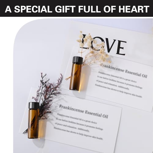Teenitor 100pcs Essential Oil Bottles, 5ml Essential Oil Bottles Empty Glass Anointing Bottles, Small 5ml Oil Vial, Sample Bottles - size: 5ML