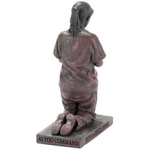 Dicksons Help Me Heal Praying Nurse 5 inch Gold Resin Stone Table Top Figurine - style: Help Me Heal Praying Nurse