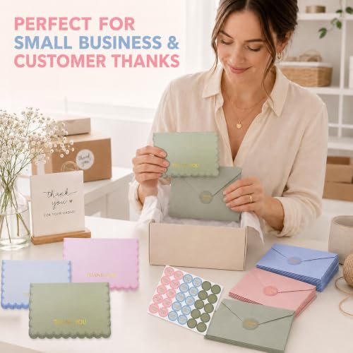 Thank You Cards Bulk with Envelopes, 30 Pack Blank Note Cards Set