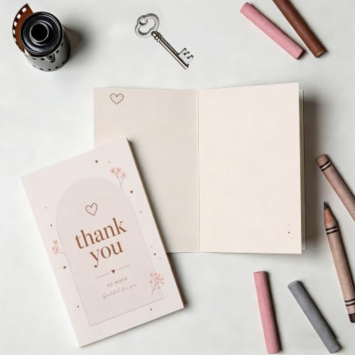 Warm Grateful Thank You Card Sweet Heart Themed Gift for Loved Ones - color: QY-146