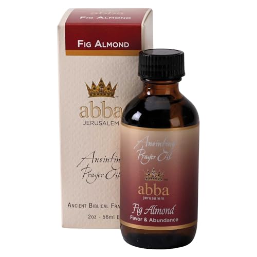 Dicksons Abba Jerusalem Anointing Prayer Oil, Scented Biblical Oil for Prayer, Worship, Home Devotion and Blessing 2 Ounce Favor and Abundance Fig Almond