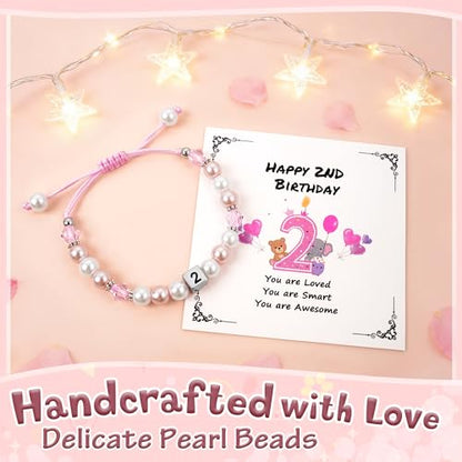 Sereney Birthday Gifts for Girls, 1-16 Year Old Girl Birthday Bracelet Gift - style: 2nd Bday