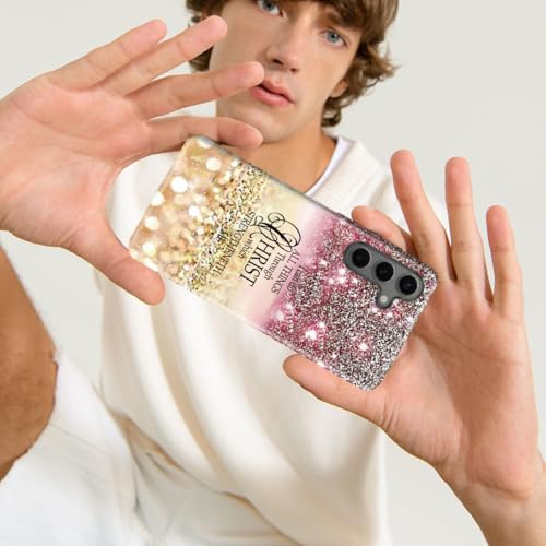 Compatible with Samsung Galaxy S26 5G Case,Case for Samsung Galaxy S26 Double-Layer Full Body Drop Protection,Diamonds Glitter,Bible Verse Philippians 4:13 - color: Diamonds Glitter,Bible Verse 4:13, size: S26