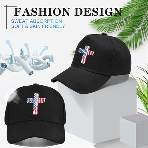 Baseball hat for Men Snapback Hats for Men Flat Bill Brim Hats Hip Hop Rock - color: National Flag Cross