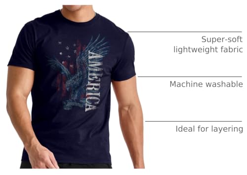 Hanes Men's Essentials Short Sleeve Graphic Tee - color: Eagle America, size: XX-Large