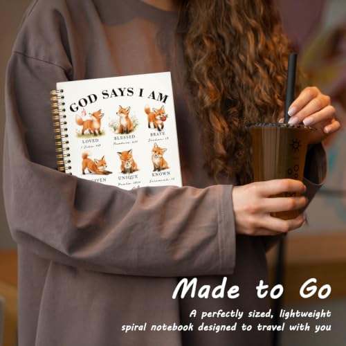 Fox Gifts Cute Christian Notebook Bible Journal for Women Girls - color: Fox Christian -(A5)