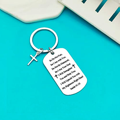 Xiahuyu Christian Keychain - Bible Verse Baptism & Communion Gift - Inspirational Religious Gifts for Women & Men - color: Christian-9