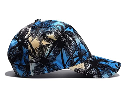 Quanhaigou Baseball Cap Dad Hat Adjustable Fashion Hats for Men Women Polo Trucker Unisex Style Headwear - color: Blue Tree