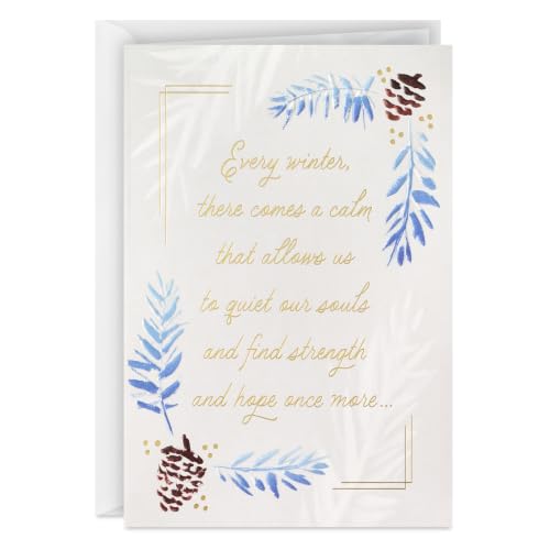 Hallmark Holiday Sympathy Card (May Your Heart Find Comfort) - size: 5 inches x 7.2 inches, style: May Your Heart Find Comfort
