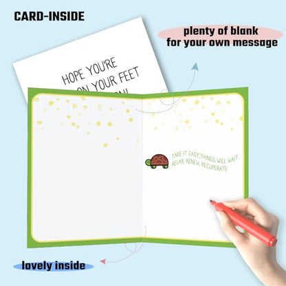 Funny Get Well Cards - Get Well Soon Card - After Surgery Recovery Gifts for Women Men - Feel Better Gifts for Him Her Friends B