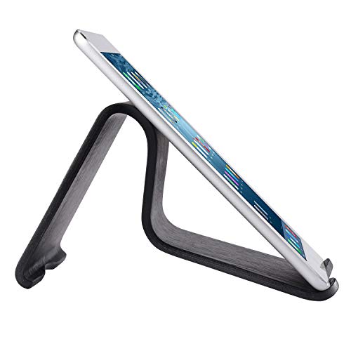 SAMDI Wooden Tablet Stand: Dock for iPad 2017 Pro 9.7, 10.5, Air Mini 2 3 4, Kindle, Tab, E-Reader, Other Tablets (4-13 inch) - Oak Wood Black - color: Oak Wood Black