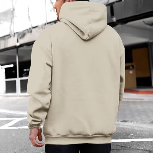 Christian Jesus Hoodies For Men Graphic Yahweh Hoodie Bible Verse God Sweatshirt Religious Faith Cotton Pullover Tops - color: Apricot, size: Small