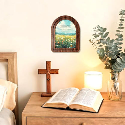 Isaiah 40:8 Wood Plaque Signs，Christian Desk Decor - color: Isaiah 40:8