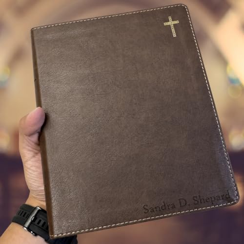 Personalized NIV Journaling Bible with Laser-Engraved Name, Brown