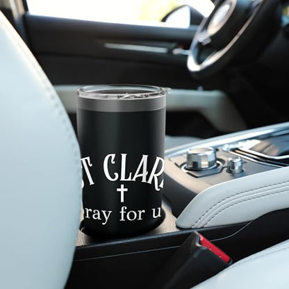 St Clare of Assisi Prayer Catholic Patron Saint Stainless Steel Insulated Tumbler