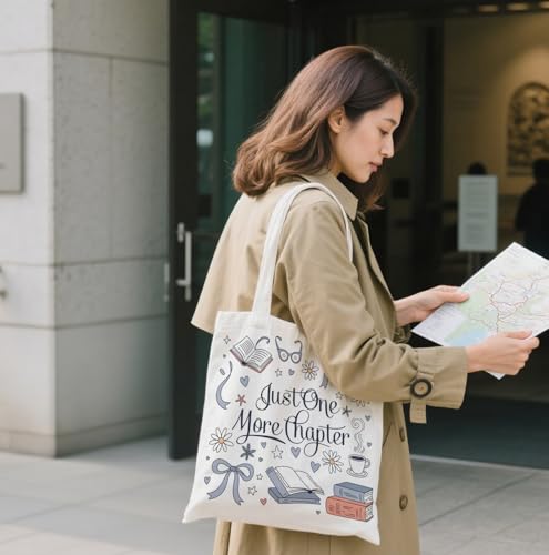 Book Canvas Bag, Read Tote Bag, Inspirational Canvas Bag. - color: White Read Inspirational-02