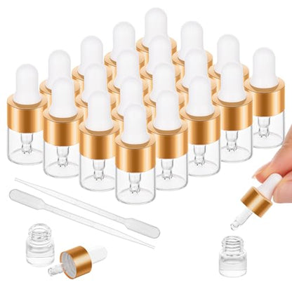 20 Pack 1ml Mini Dropper Bottle for Cuticle Oil - size: 1ml